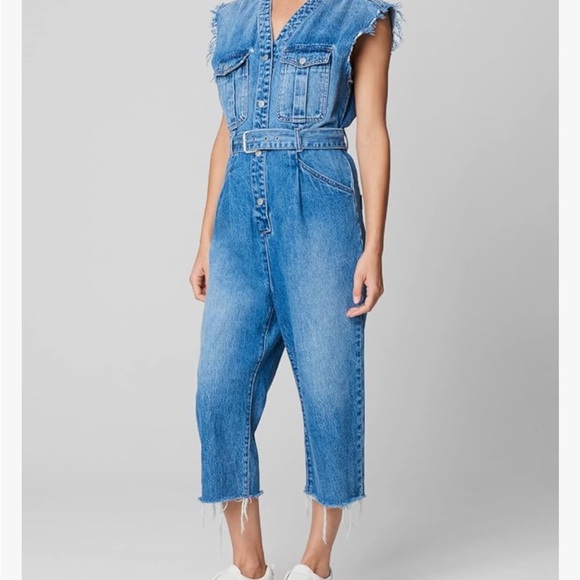 Blank NYC Denim - Blank NYC sleeveless denim jumpsuit
